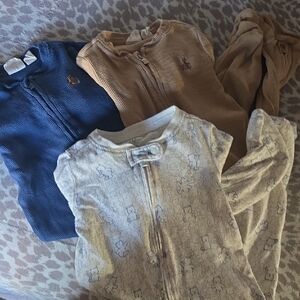 GAP Kids' Navy, Tan, and Cream Zip-Up Tops